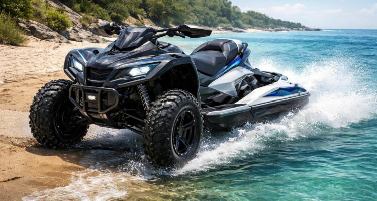 découvrez le quad jet ski, un véhicule hybride innovant alliant la puissance d'un quad à la glisse d'un jet ski. apprenez son fonctionnement unique et ses utilisations.