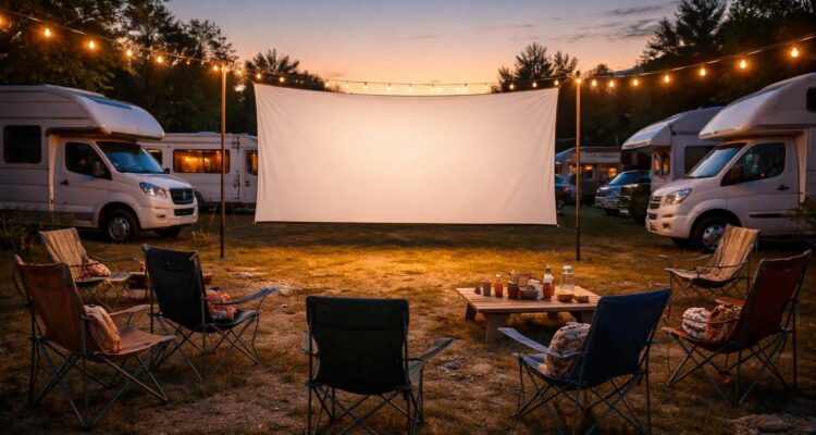 découvrez comment installer un écran de projection pour cinéma en camping-car et profitez de soirées cinéma inoubliables en plein air lors de vos aventures en camp.