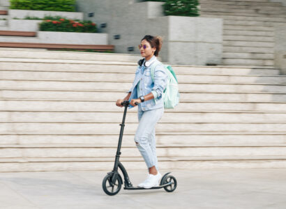 déplacement en trottinette électrique